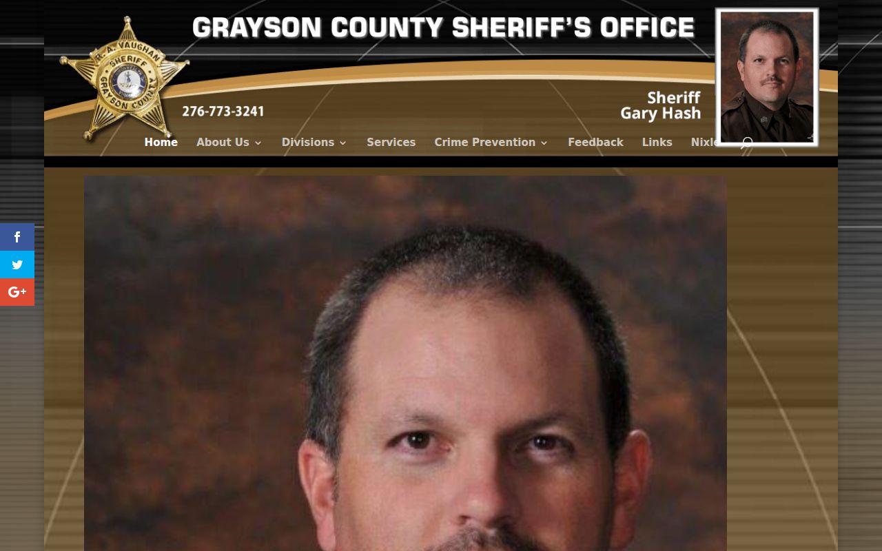 Grayson County warrant service contact route at the Sheriff’s Office homepage